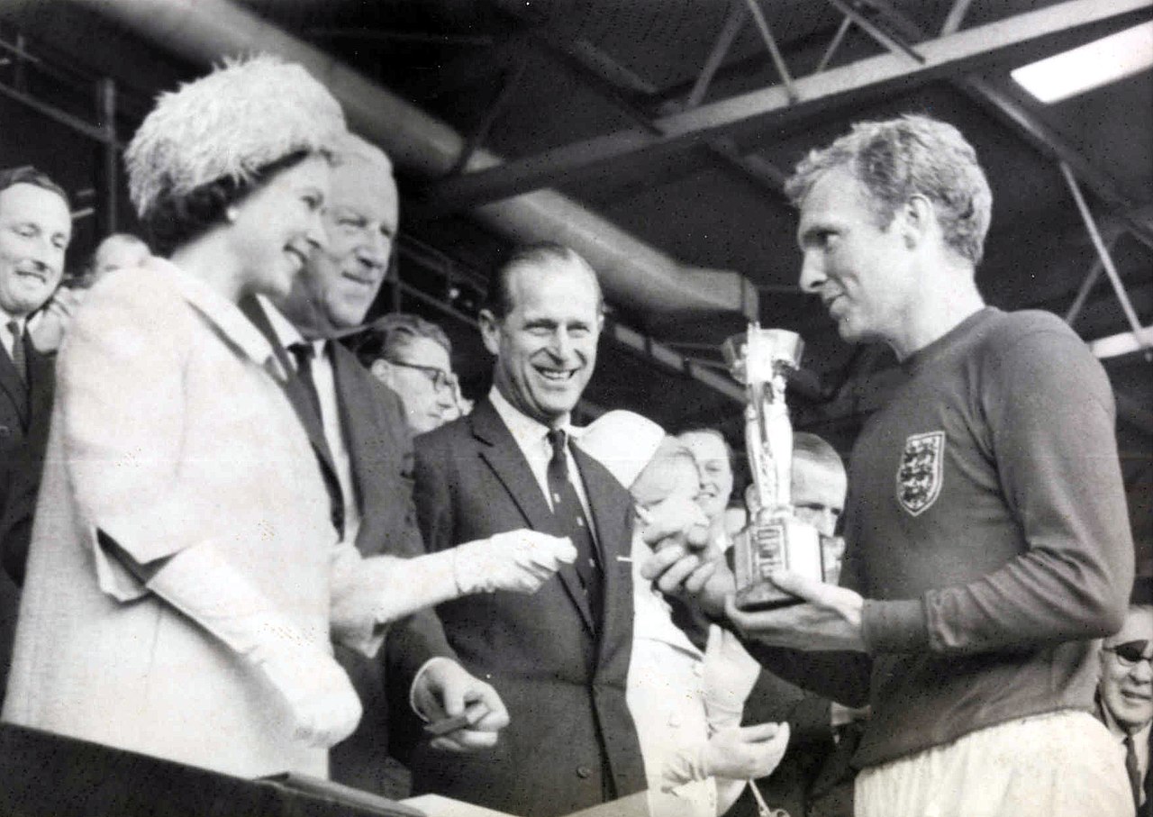1966 World Cup to England Captain Bobby Moorejpg