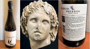 Φιάλη κρασί Macedon, Pinot Nero από τη Βόρεια Μακεδονία σε κατάστημα του Οχάιο, τιμή 13 δολάρια.