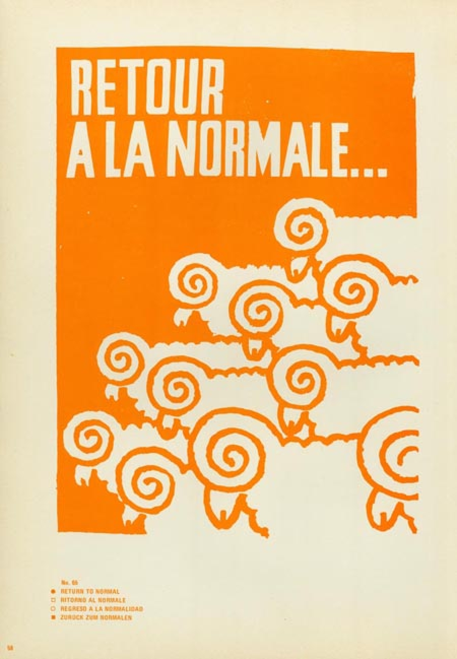 &quot;Επιστροφή στην κανονικότητα&quot; Αφίσα του Γαλλικού Μάη του 1968.