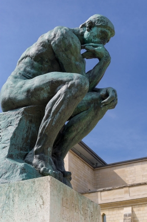 Ωγκύστ Ροντέν, Ο σκεπτόμενος, γλυπτό από μπρούντζο, 1881-1882, Μουσείο Ροντέν, Παρίσι.   