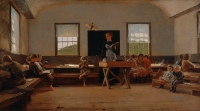 Winslow Homer, The Country School (1871), &lambda;ά&delta;&iota; &sigma;&epsilon; &kappa;&alpha;&mu;&beta;ά, 54 &times; 97.2 &epsilon;&kappa;.