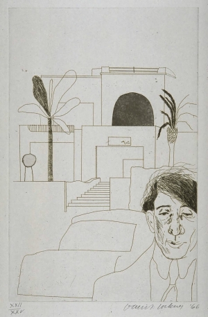 Ο Κωνσταντίνος Καβάφης από τον David Hockney, 1966.  