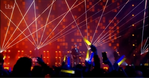 Στιγμιότυπο από τη μεγάλη συναυλία την αφιερωμένη στην Ουκρανία.