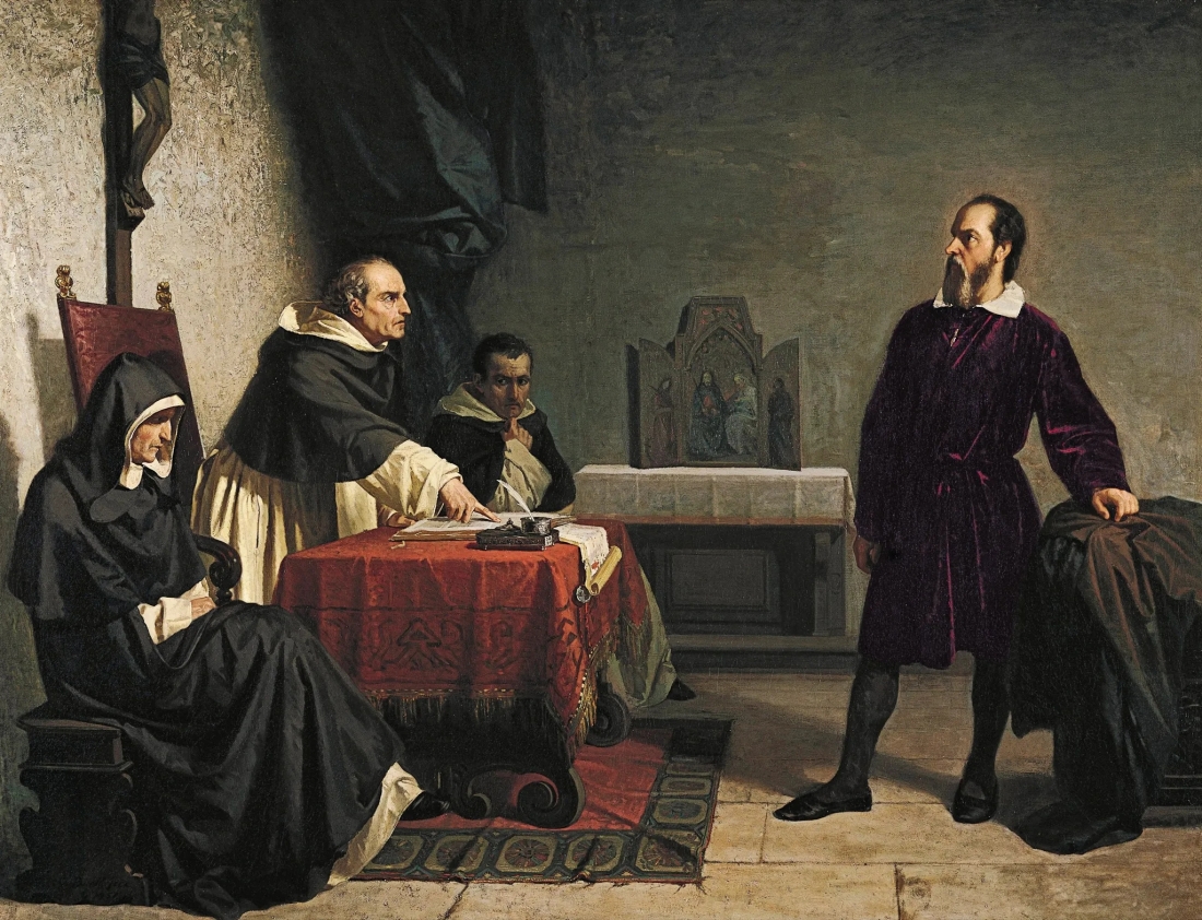 Cristiano Banti, &Omicron; &Gamma;&alpha;&lambda;&iota;&lambda;&alpha;ί&omicron;&sigmaf; &mu;&pi;&rho;&omicron;&sigma;&tau;ά &sigma;&tau;&eta;&nu; &Iota;&epsilon;&rho;ά &Epsilon;&xi;έ&tau;&alpha;&sigma;&eta;, 1857.