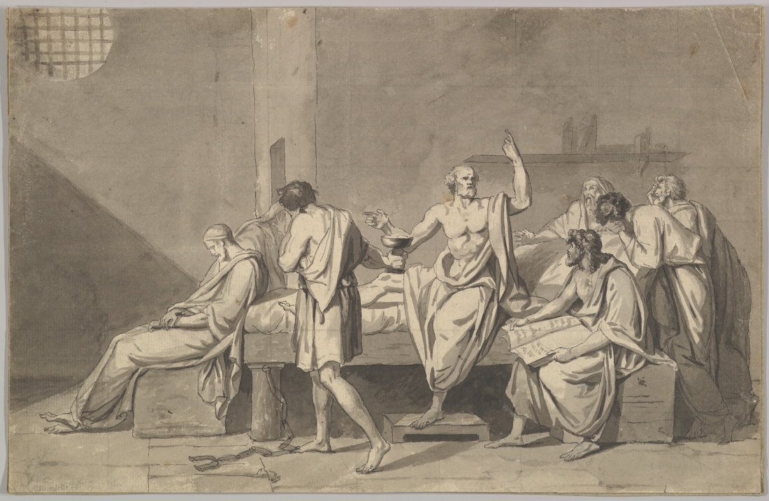 Jacques Louis David, O θάνατος του Σωκράτη, σχέδιο, περ. 1782. 