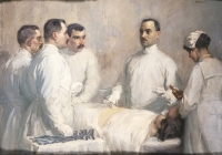 Γεώργιος Ροϊλός (1867 - 1928), Στο χειρουργείο, λάδι σε καμβά, 130 x 182 εκ.  