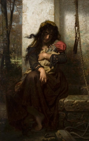 Hugues Merle, H τρελή του Ετρετάτ, 1871, λάδι σε καμβά, 152,7 x 99,4 εκ..