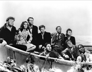 Σκηνή από την ταινία του Άλφρεντ Χίτσκοκ, Lifeboat (1944).