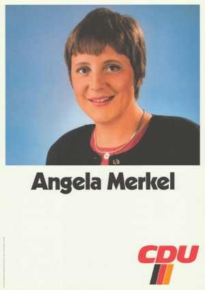 H Άνγκελα Μέρκελ, σε αφίσα του χριστιανοδημοκρατικού CDU από το 1995.  