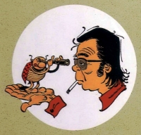 Αυτοπροσωπογραφία του Μαρσέλ Γκοτλίμπ, που ενσωματώνει το σχεδιαστικό του στυλ την εποχή της ωριμότητάς του. 