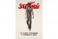 Solidarność (Αλληλεγγύη), 1989. Αφίσα για τις εκλογές του Ιουνίου, εκείνη τη χρονιά στην Πολωνία, τις πρώτες ημιελεύθερες εκλογές μετά την κυριαρχία του κομμουνιστικού καθεστώτος, που ήταν και η αρχή του τέλους του κομμουνισμού στη χώρα.