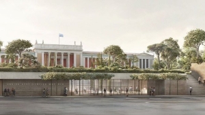 H μακέτα του Νέου Εθνικού Αρχαιολογικού Μουσείου της Αθήνας που θα ανατεθεί στα  αρχιτεκτονικά γραφεία των David Chipperfield Architects και Αλέξανδρου Ν. Τομπάζη Α.Ε. 