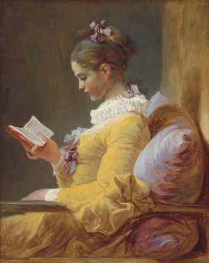 Jean-Honoré Fragonard , Νεαρή που διαβάζει, περ. 1769. Λάδι σε καμβά, 81,1 x 64,8 εκ. 