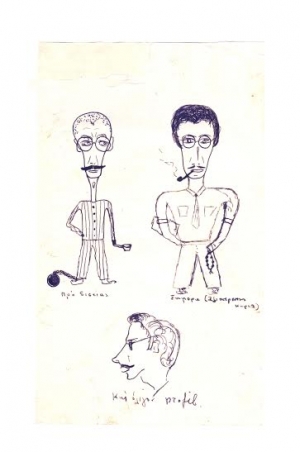 Τρία αυτοπορτρέτα του Μανόλη Αναγνωστάκη. 