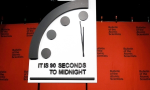 To Ρολόι της Αποκάλυψης. Στις 23 Ιανουαρίου οι δείκτες του τοποθετήθηκαν δέκα δευτερόλεπτα πιο κοντά στη μέρα του Αρμαγεδδώνα. 