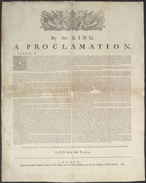 7 Οκτωβρίου 1763:  Η βασιλική διακήρυξη που οδήγησε στον πόλεμο της αμερικανικής ανεξαρτησίας