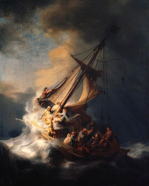 Ρέμπραντ, Η καταιγίδα στη θάλασσα της Γαλιλαίας, 1633, λάδι σε καμβά, 160 εκ. x 128 εκ. 