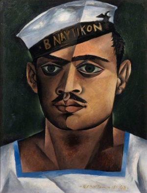 John Craxton, Κεφαλή έλληνα ναύτη, 1940. Το έργο εκτέθηκε πρόσφατα στο Λονδίνο, στην έκθεση &quot;Queer British Art (1861-1967)&quot; στην γκαλερί Tate Britain.