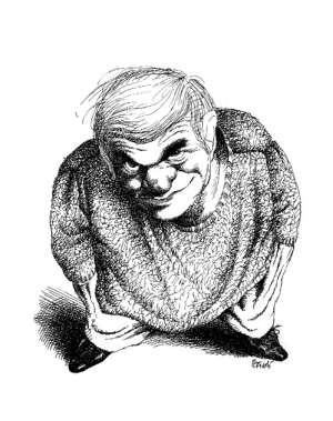 O Μίλαν Κούντερα σε σχέδιο του Τούλιο Περικόλι. 