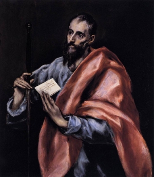 El Greco (Δομήνικος Θεοτοκόπουλος), Απόστολος Παύλος (1612), λάδι σε καμβά,  77 x 97 εκ. 